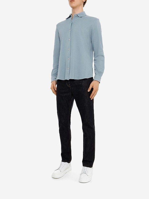 Рубашка муж AGNONA PE23P_TD05U1_Y2034 A44 CELESTE - 2