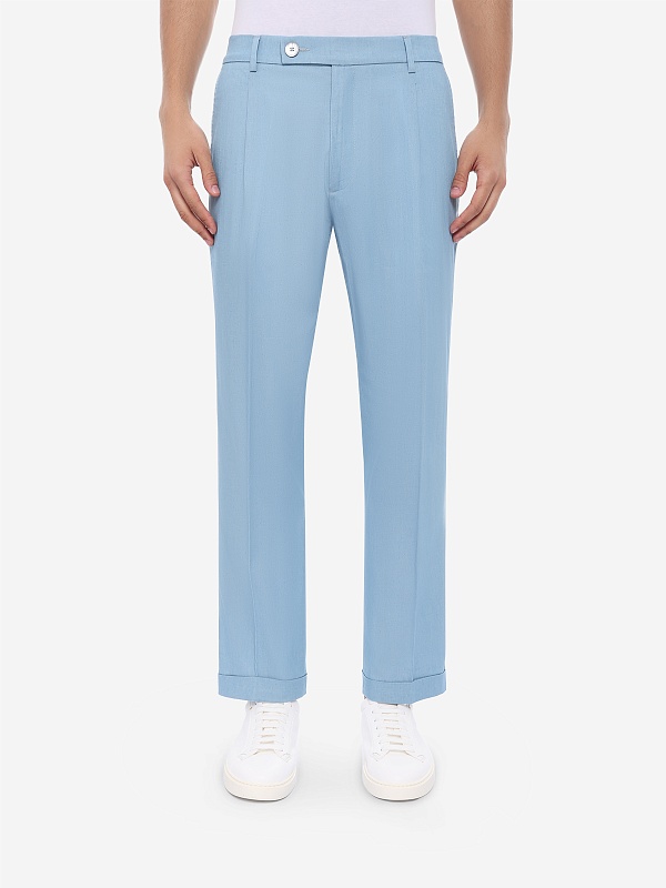 Брюки муж Fefe Napoli PTLMOLLACHAMBRAY-G101 SKY - 3