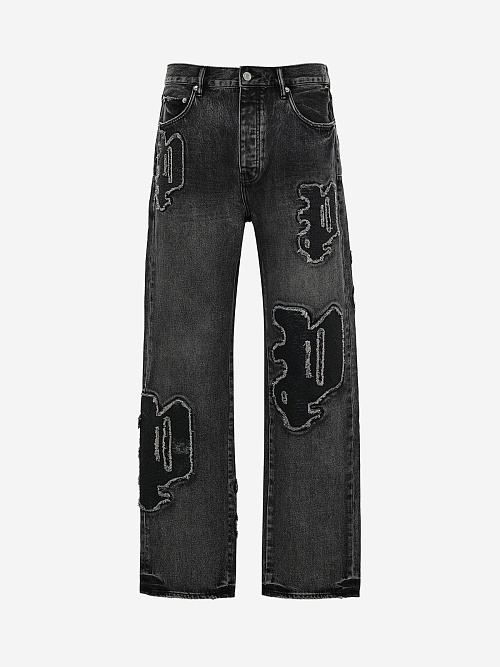 Джинсы муж PURPLE P011-SQLB425 BLACK - 0