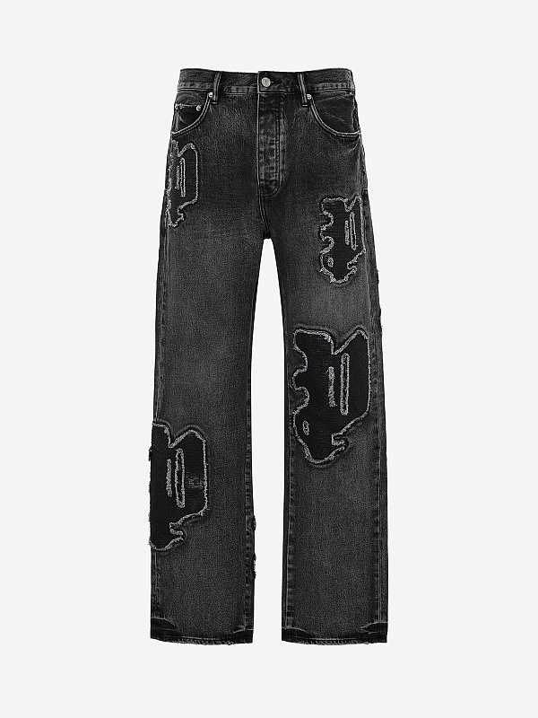 Джинсы муж PURPLE P011-SQLB425 BLACK - 5