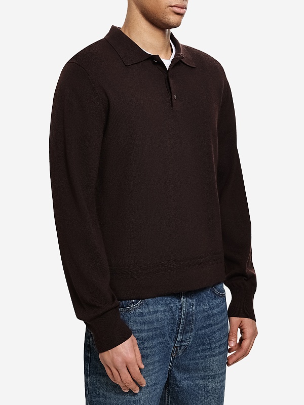 Поло с длинным рукавом муж Officine Generale W25MKNT309 ICED COFFEE - 1