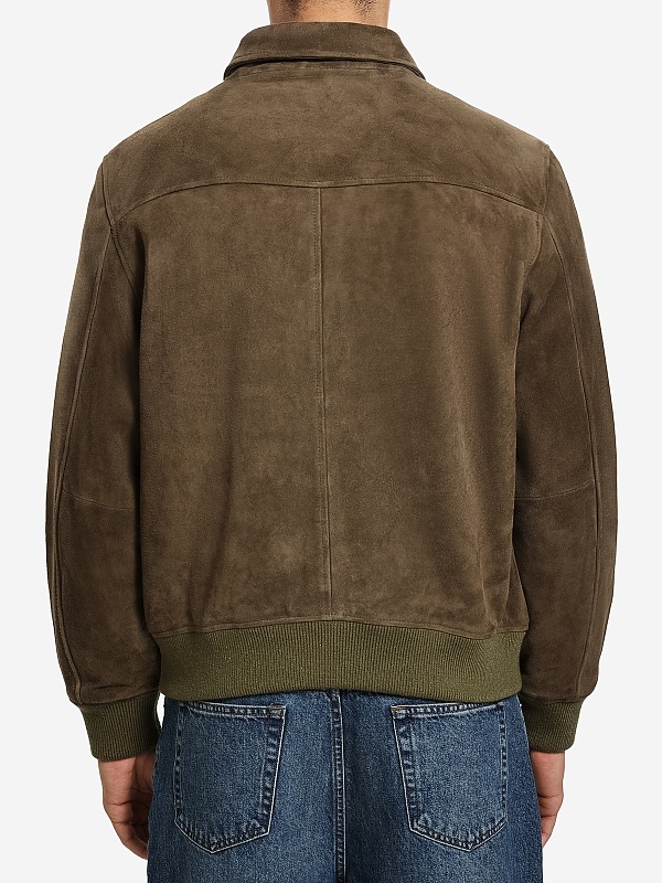 Куртка кожаная муж Officine Generale W25MLTR553 OLIVE - 2