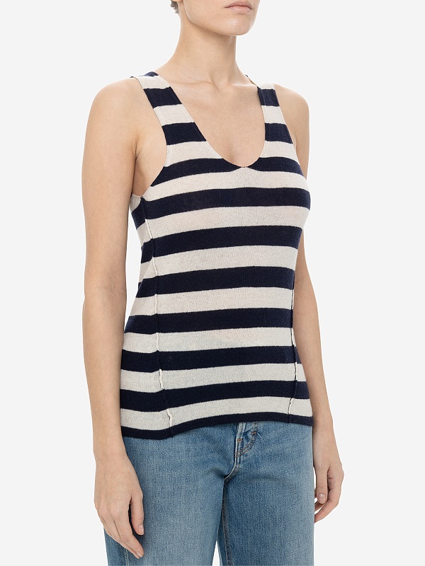 Топ жен Haikure HEW07076MC063PX T0543 STRIPES ECRU/NAVY - 3