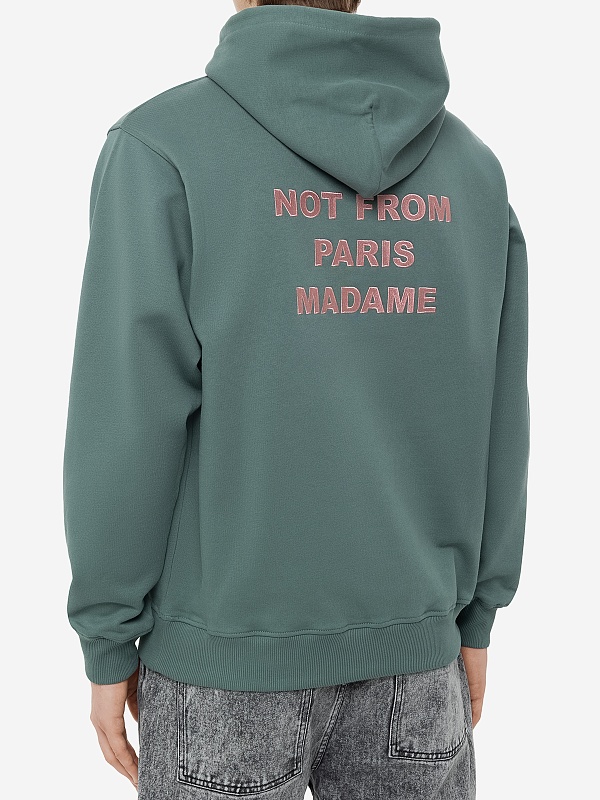 Худи муж Drôle de Monsieur E-HO162-CO127-DGN DARK GREEN - 4