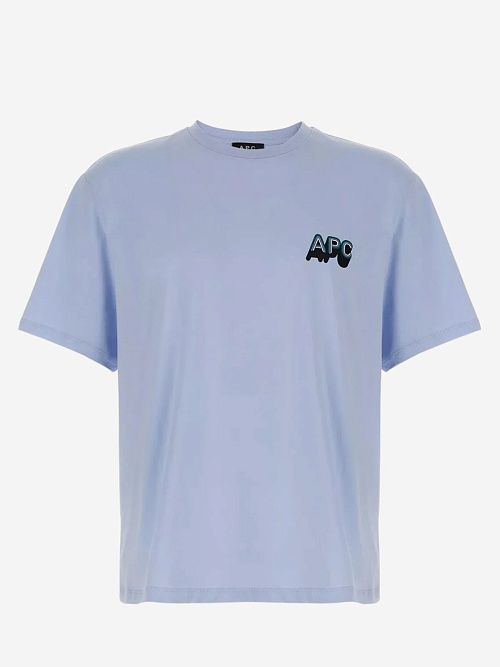 Футболка муж A.P.C. COHBM-H26535 IAT SKY BLUE - 0