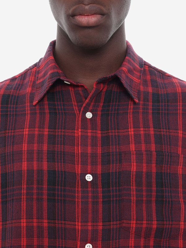 Рубашка муж Tonywack BF12SH901 RED/BLUE - 6