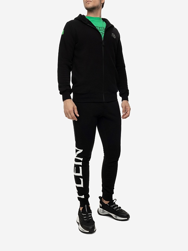 Костюм спортивный муж Philipp Plein Sport AACC MJJ0605 SJO001N 0227 black+green fluo - 1