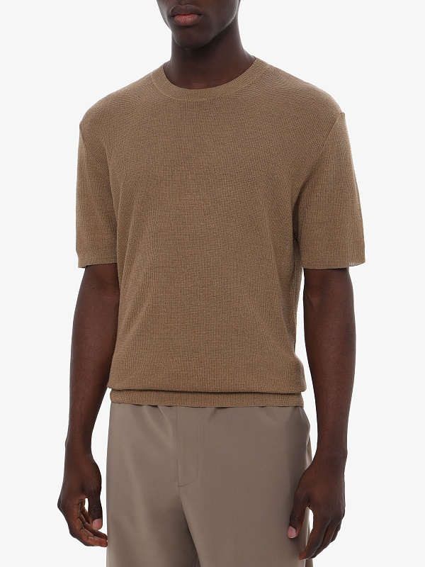 Джемпер с коротким рукавом муж Barena Venezia KNU5483 3167 360 Khaki - 3