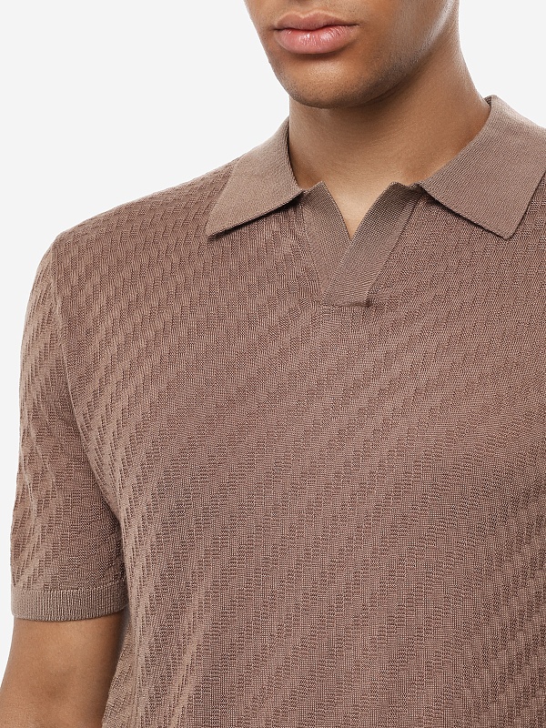 Поло муж Emporio Armani EM004307 AF24573 U6285 BROWN LENTIL - 5