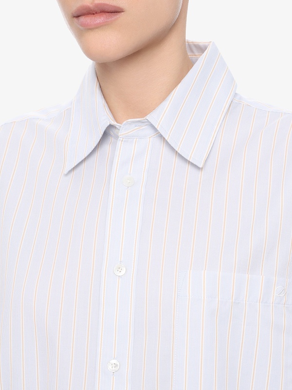 Рубашка жен DUNST UDSH6A104B1 MISTY BLUE STRIPE - 4