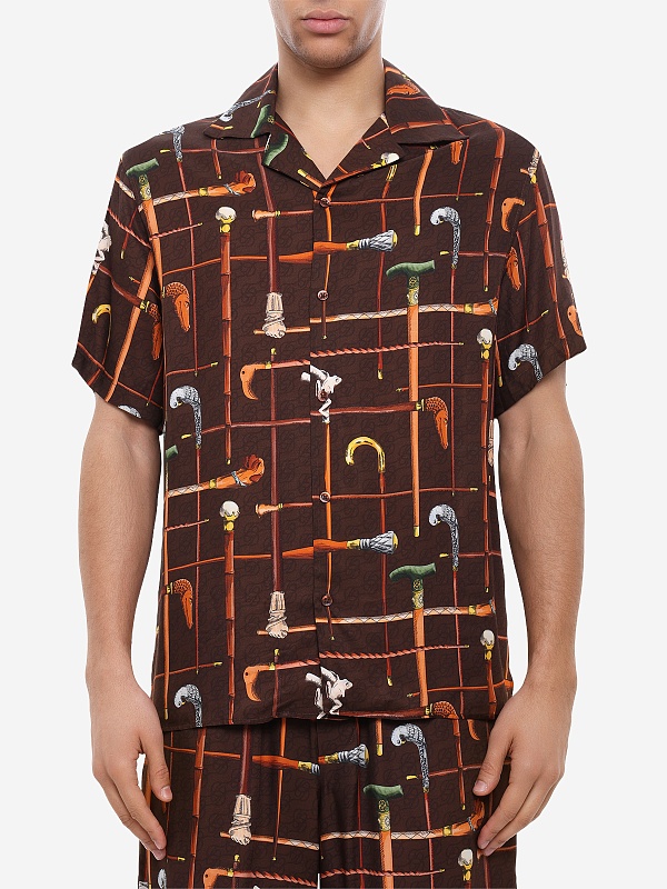 Рубашка муж Drôle de Monsieur K-SH230-VI033-BN BROWN - 3