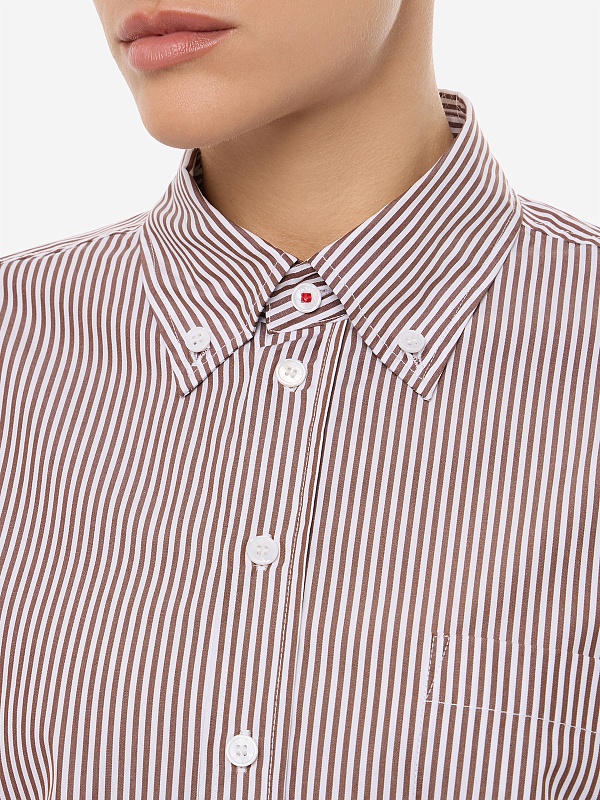 Рубашка жен MAX&CO 2626116033200 002 BROWN PINSTRIPES - 4