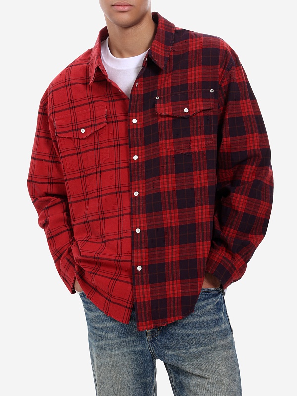 Рубашка муж PURPLE M3009-FRRH425 RED - 3