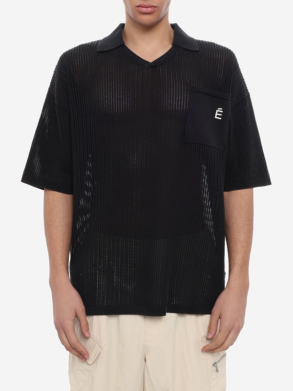 Поло муж Etudes Studio E26MMKNI680-96 Black - 3