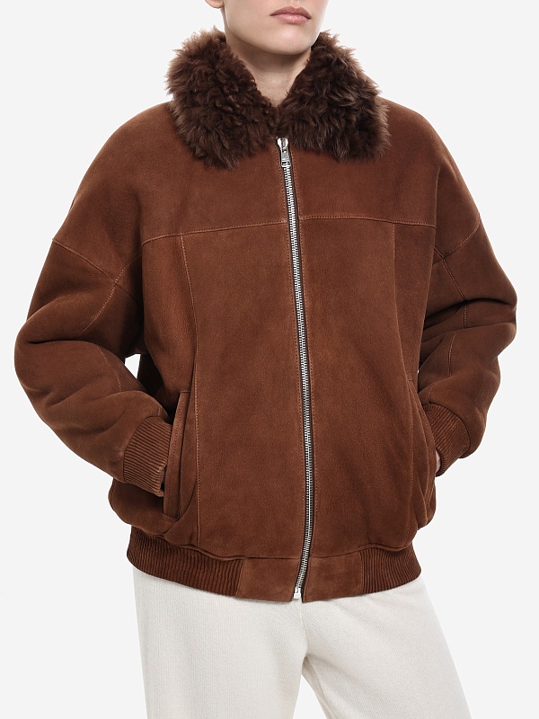 Дубленка жен Burka K-1467F-70BU Коричневый - 2