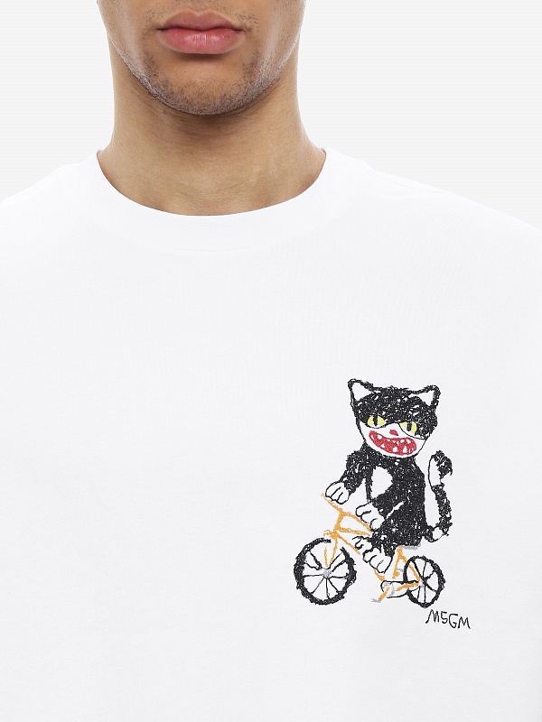 Футболка с длинным рукавом муж MSGM 4040MM96N 267002 01 - 5