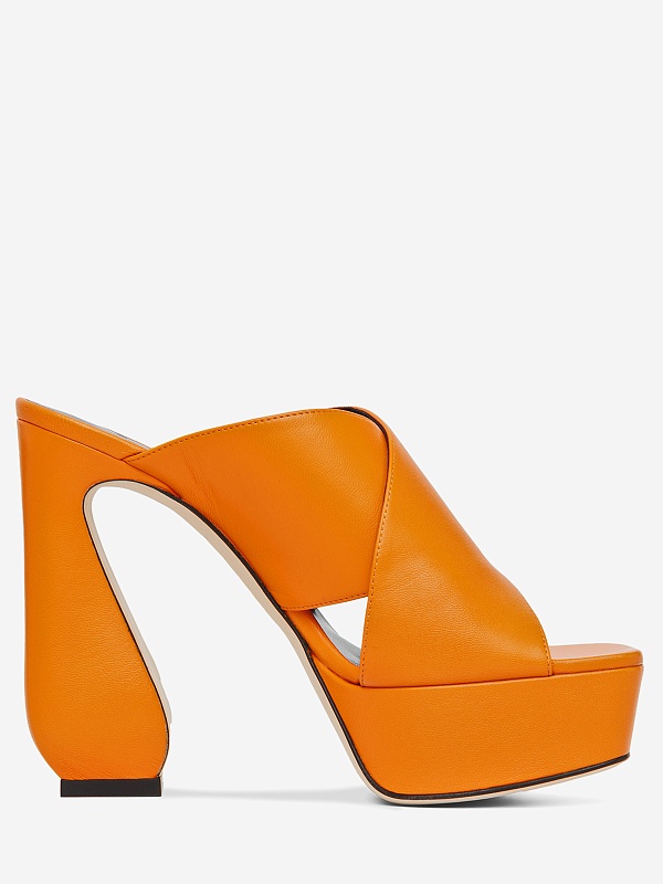 Сабо (платформа) жен Sergio Rossi - Si Rossi A93770MNAG011116484 NAPPA SOFT FLASH ORANGE - 2