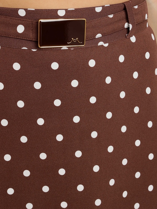 Юбка жен Rowen Rose SKR_RR463_M_v2 Brown Polka Dots - 5