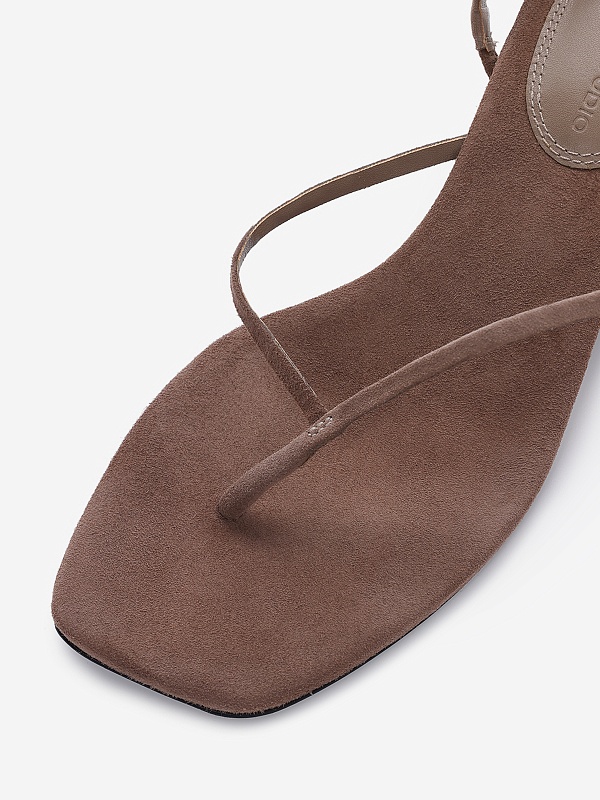 Босоножки (каблук) жен Black Suede Studio MEHAK 35 | 35mm taupe - 4