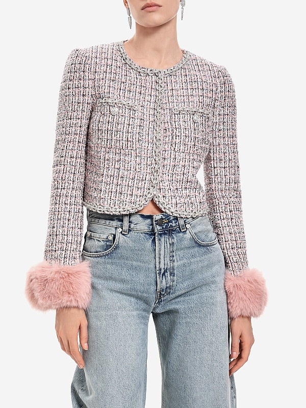 Жакет жен Self-Portrait AW25-098J-P PINK - 2