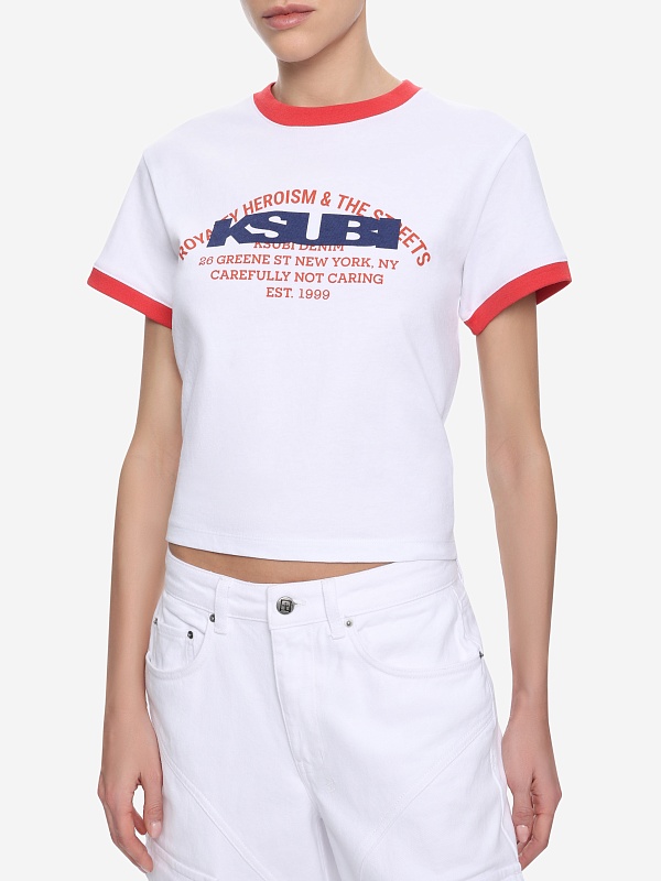 Футболка жен Ksubi WPS26TE002 white - 2