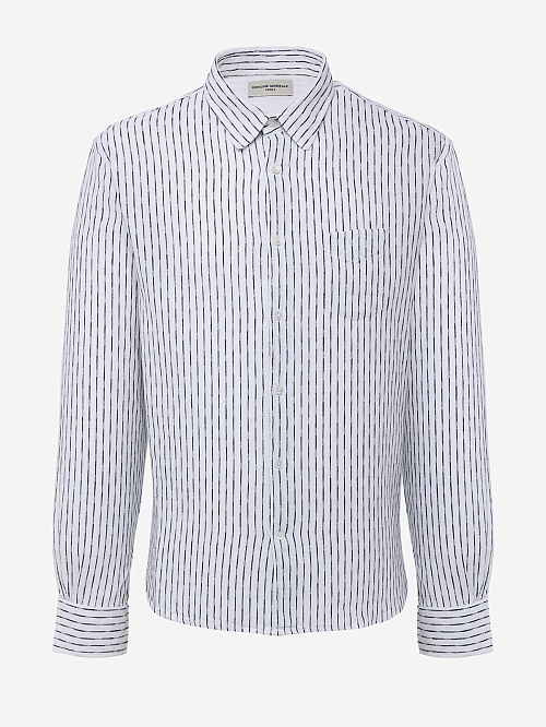 Рубашка муж Officine Generale S25MSHI019 WHITE/NIGHTSKY - 0