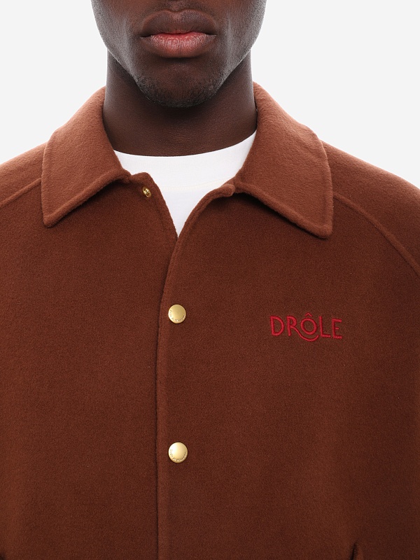 Бомбер муж Drôle de Monsieur J-JT262-WO031-CHO CHOCOLATE - 5