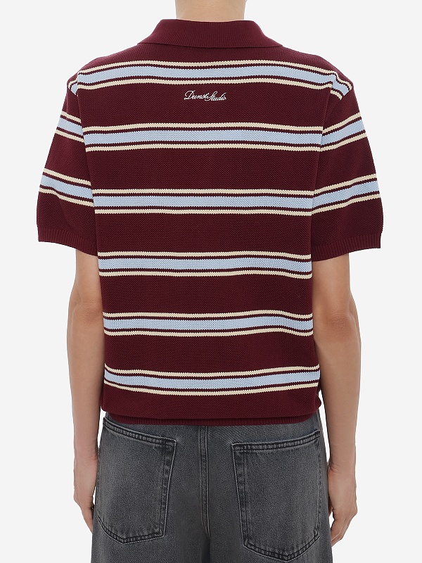 Поло жен DUNST UDSW6B122D2 BURGUNDY / SKY BLUE - 3