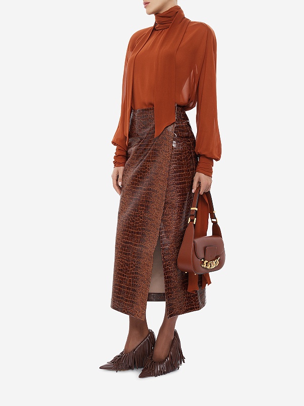 Блуза жен Rowen Rose TOP_RR496 Tan - 1
