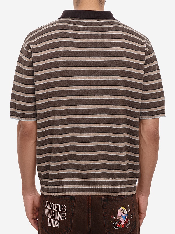 Поло муж Carne Bollente SS26KNP0201 Stripe - 4