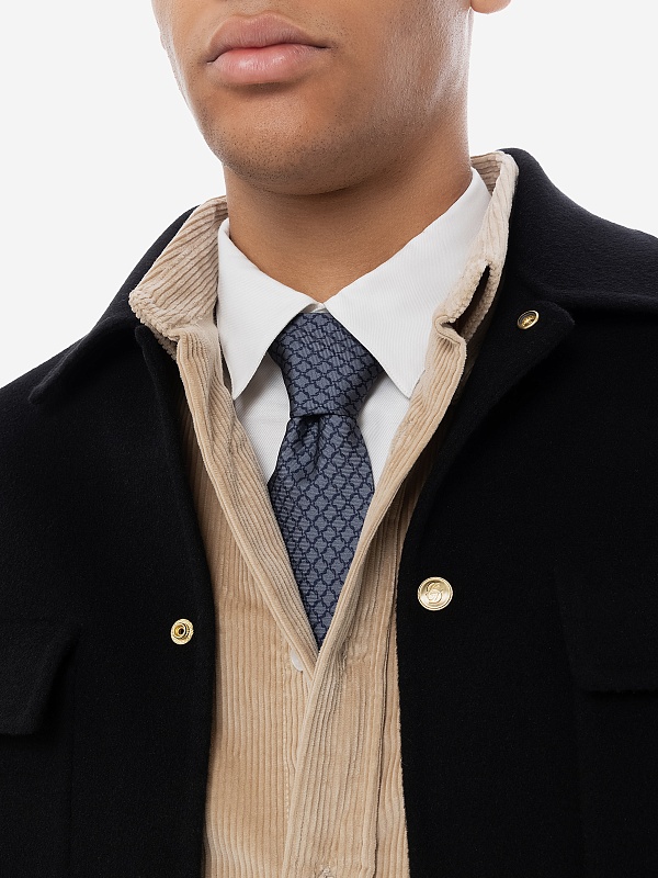 Галстук муж Fefe Napoli CRCATENA16 CATENA GRIGIO - 2