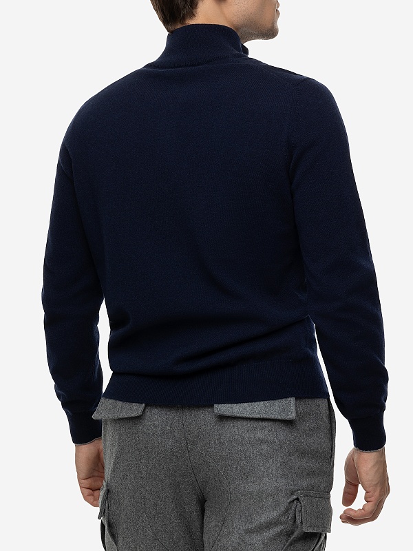 Свитер муж Brunello Cucinelli M2200124 NAVY - 3