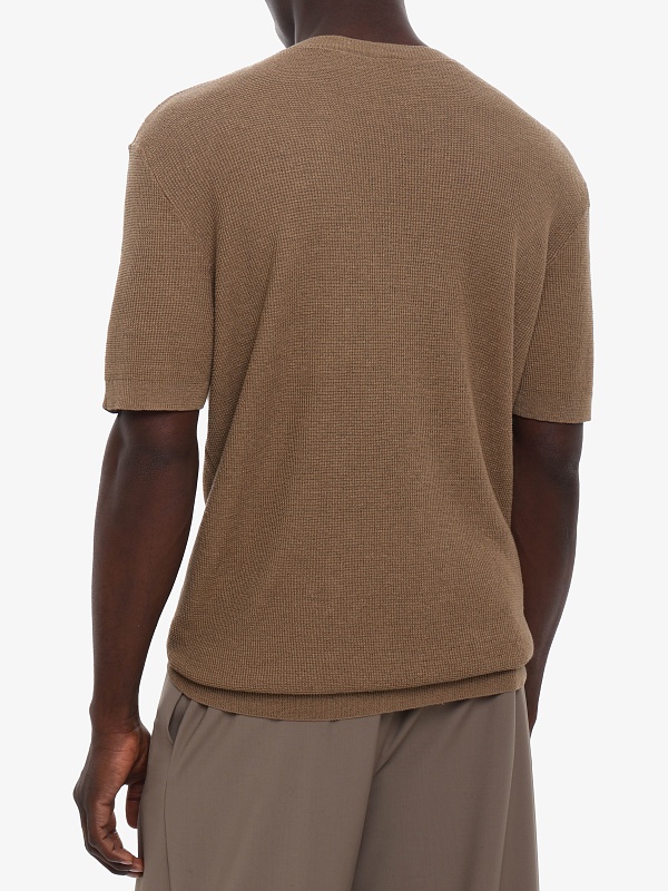 Джемпер с коротким рукавом муж Barena Venezia KNU5483 3167 360 Khaki - 4