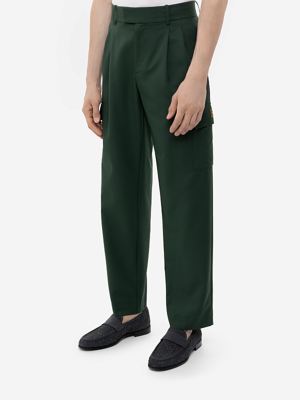 Брюки муж Drôle de Monsieur G-BP148-PL127-FGN FOREST GREEN - 3