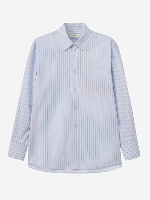 Рубашка жен DUNST UDSH6A104B2 SKY BLUE STRIPE - 0