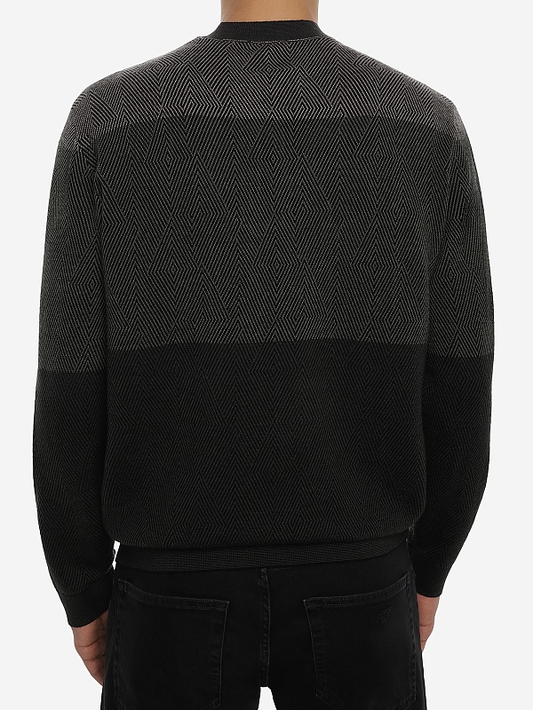 Свитер муж Emporio Armani EM002432 AF18118 F7046 GREEN RHOMBUS GRADATION - 5