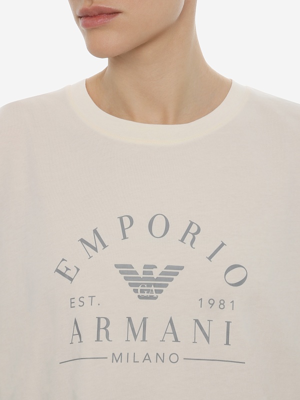 Футболка жен Emporio Armani EW001898 AF15345 U1054 IVORY - 4