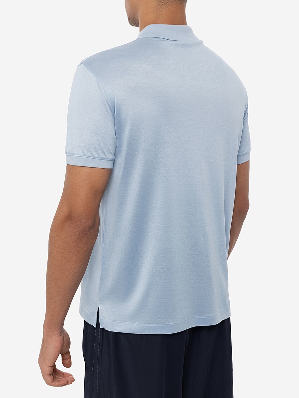 Поло муж Emporio Armani EM001082 AF10017 U9378 SUBDUED BLUE - 3