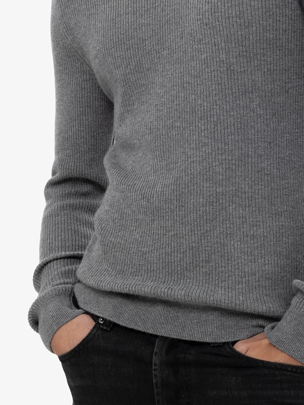 Свитер муж Tonywack BE34KN54 MELANGE GREY - 4