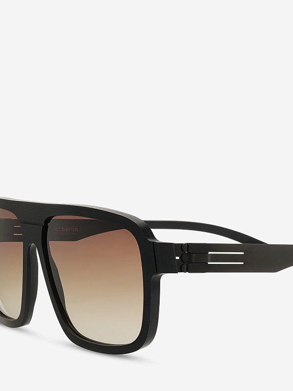 Солнцезащитные очки Ic Berlin IB Egon Black Rough Black Matt Brown Sand Mittwoch 51 15 150 - 3