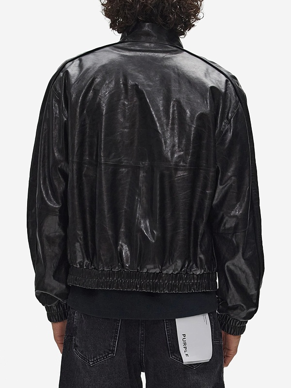 Куртка кожаная муж PURPLE M9610-LBTJ226 BLACK - 3