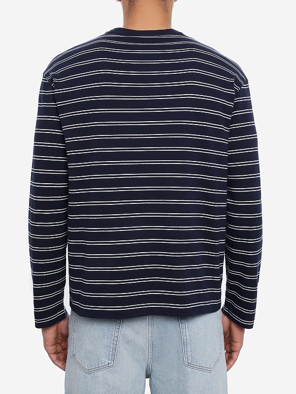 Футболка с длинным рукавом муж Sporty & Rich TO124710326BL107 Dark Navy/White - 4