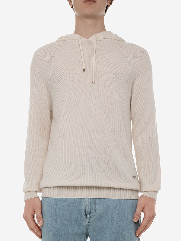 Худи муж AGNONA PE23P_KN05U18_1F1406 N01 WHITE - 3