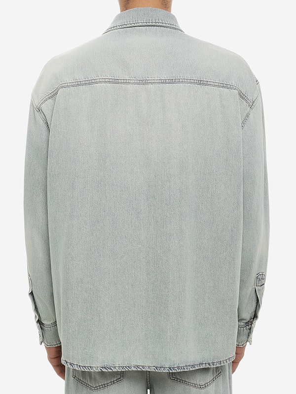 Рубашка муж DARKPARK MSH06P TBL01W065 BLUESH WHITE - 5