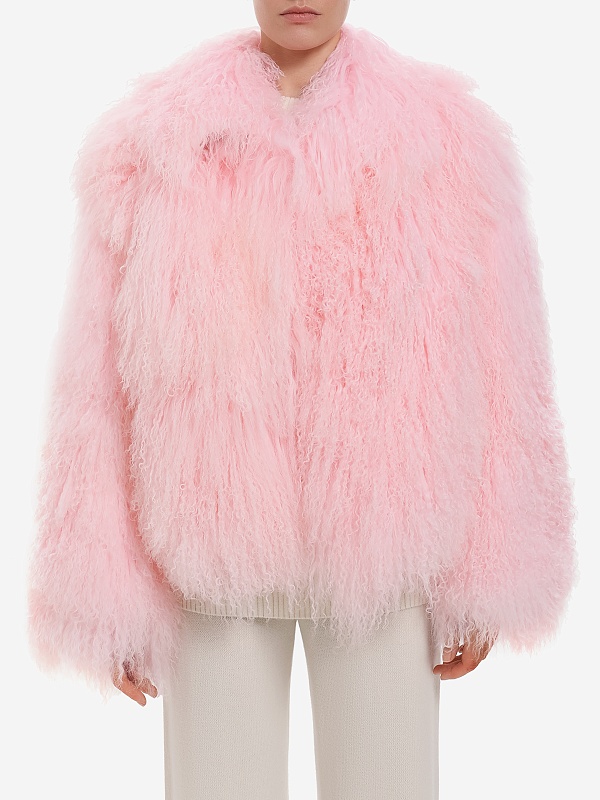 Шуба жен Burka AN-2405B/55BR Розовый - 2