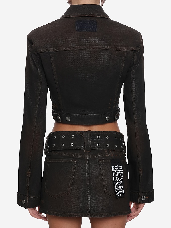 Куртка джинсовая жен Ksubi WPS26JK010 brown - 3