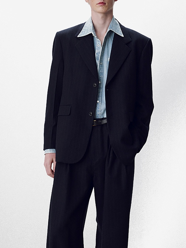 Пиджак муж Tonywack BD34JK06 NAVY PINSTRIPE - 2