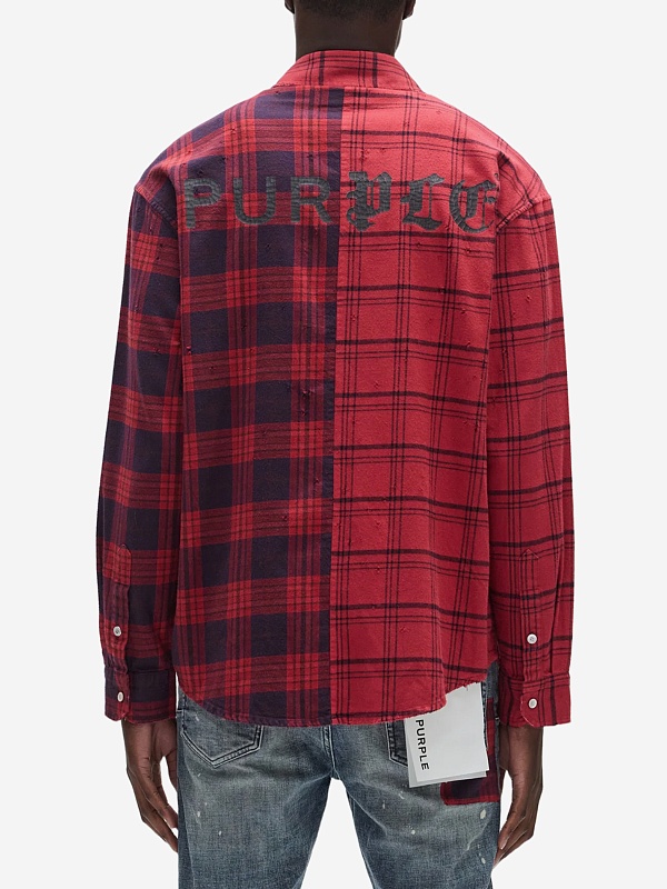 Рубашка муж PURPLE M3009-FRRH425 RED - 3
