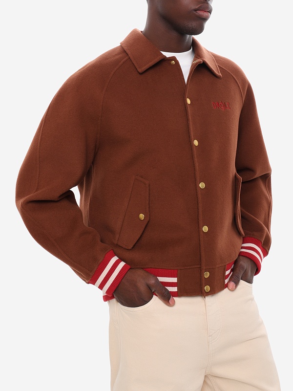 Бомбер муж Drôle de Monsieur J-JT262-WO031-CHO CHOCOLATE - 3