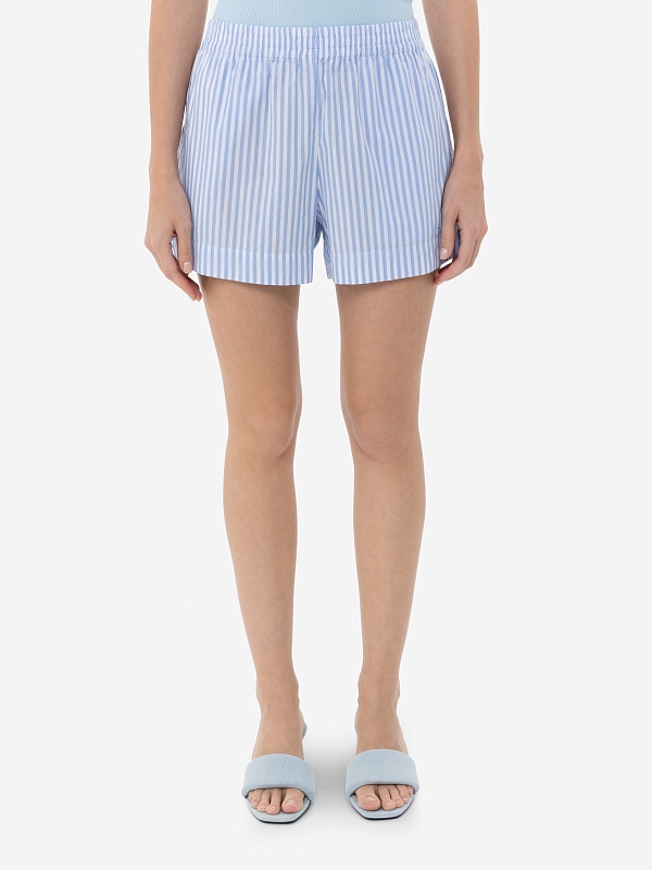 Шорты жен MC2 Saint Barth MEA002 03864H POPELINE SB BEACH STRIPES V 31 EMB - 2